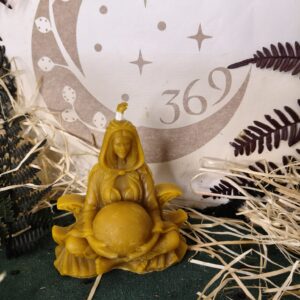 Vela de Miel Natural Gaia con Lunas – Artesanal 100% Natural