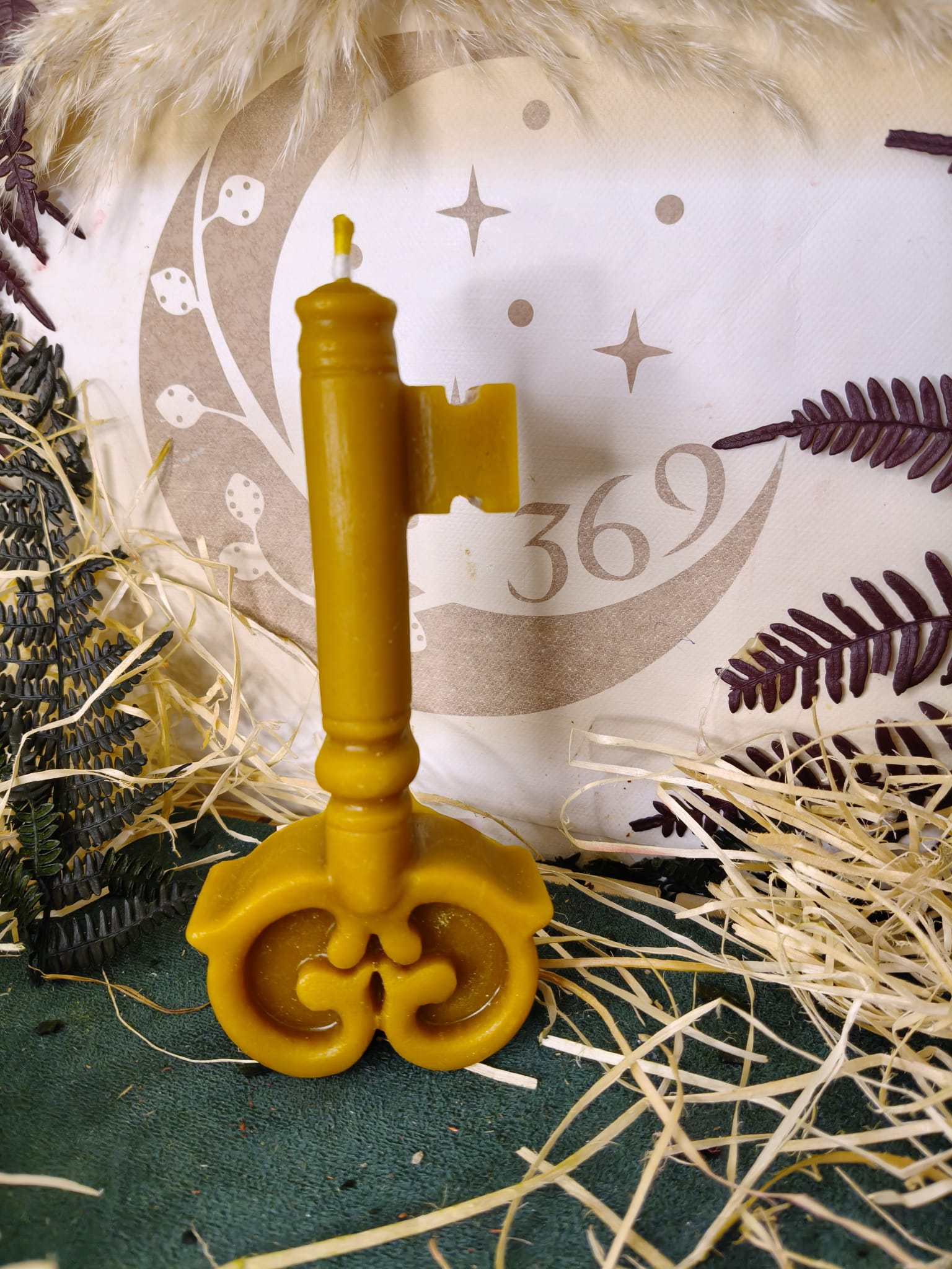 Vela de Miel Natural Llave – Artesanal 100% Natural - Imagen 2