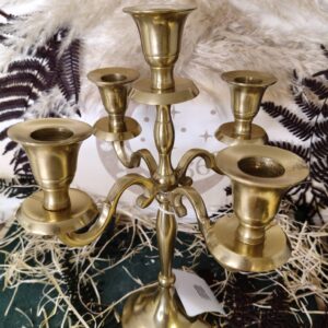 ✨ Candelabro Dorado de 5 Velas