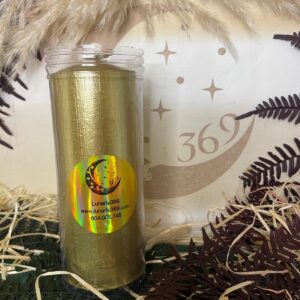 ✨ Velón Especial con Polvo Dorado