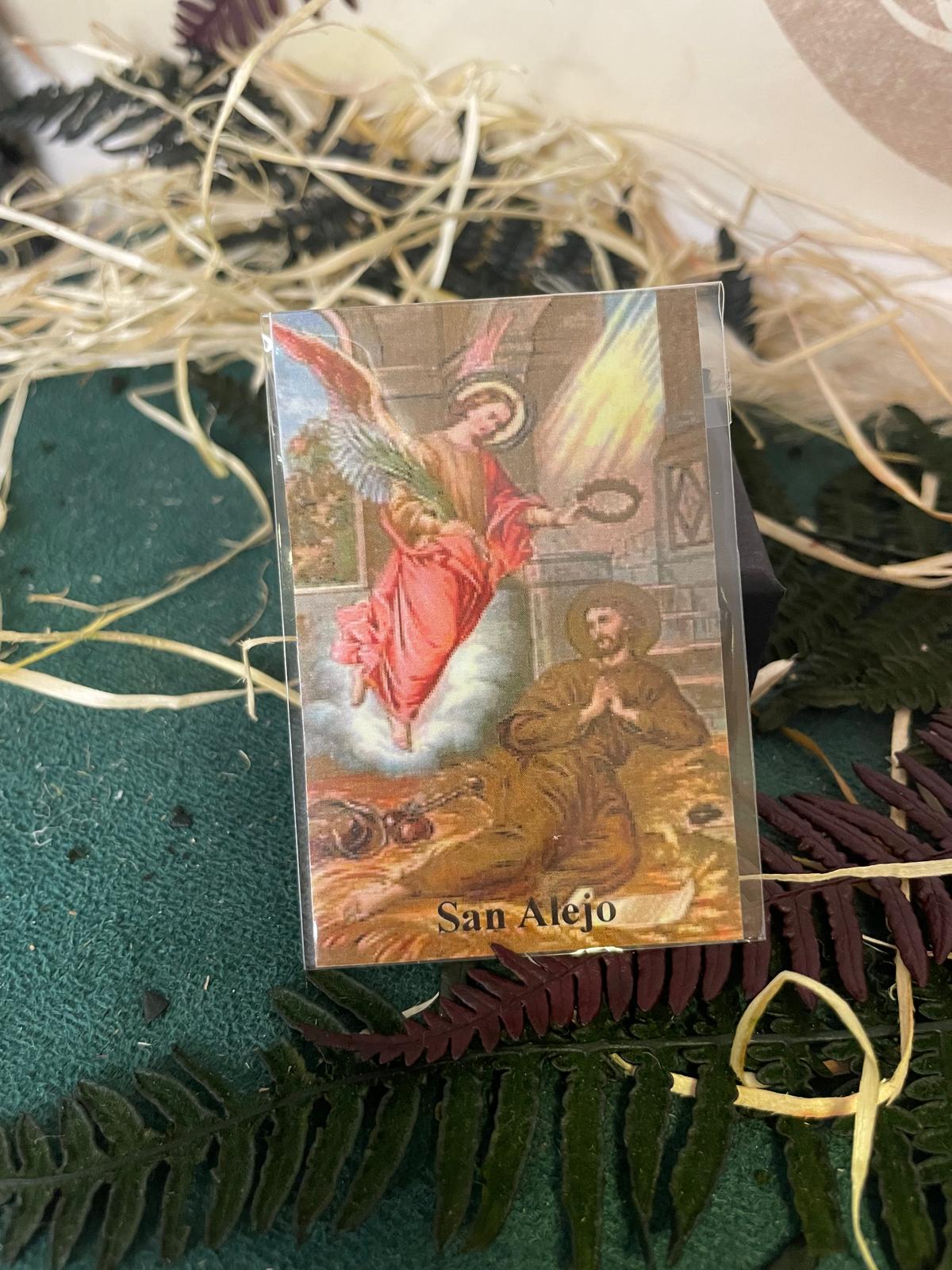 ✝️ Estampa Plastificada de San Alejo