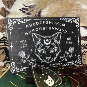 🐈‍⬛🔮 Ouija de Madera – Gato Clarividente