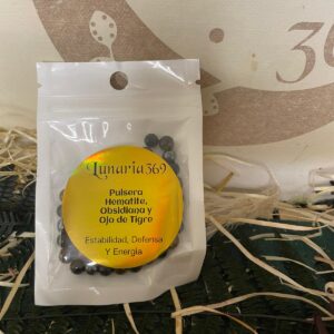 🔮 Pulsera Triple Protección – Hematita, Obsidiana y Ojo de Tigre