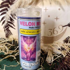 🔮 Velón de Petición Arcángel Metatrón con Oración y Aceite de Unción