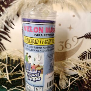 🔮 Velón Felicidad y Paz en el Hogar con Oración y Aceite de Unción