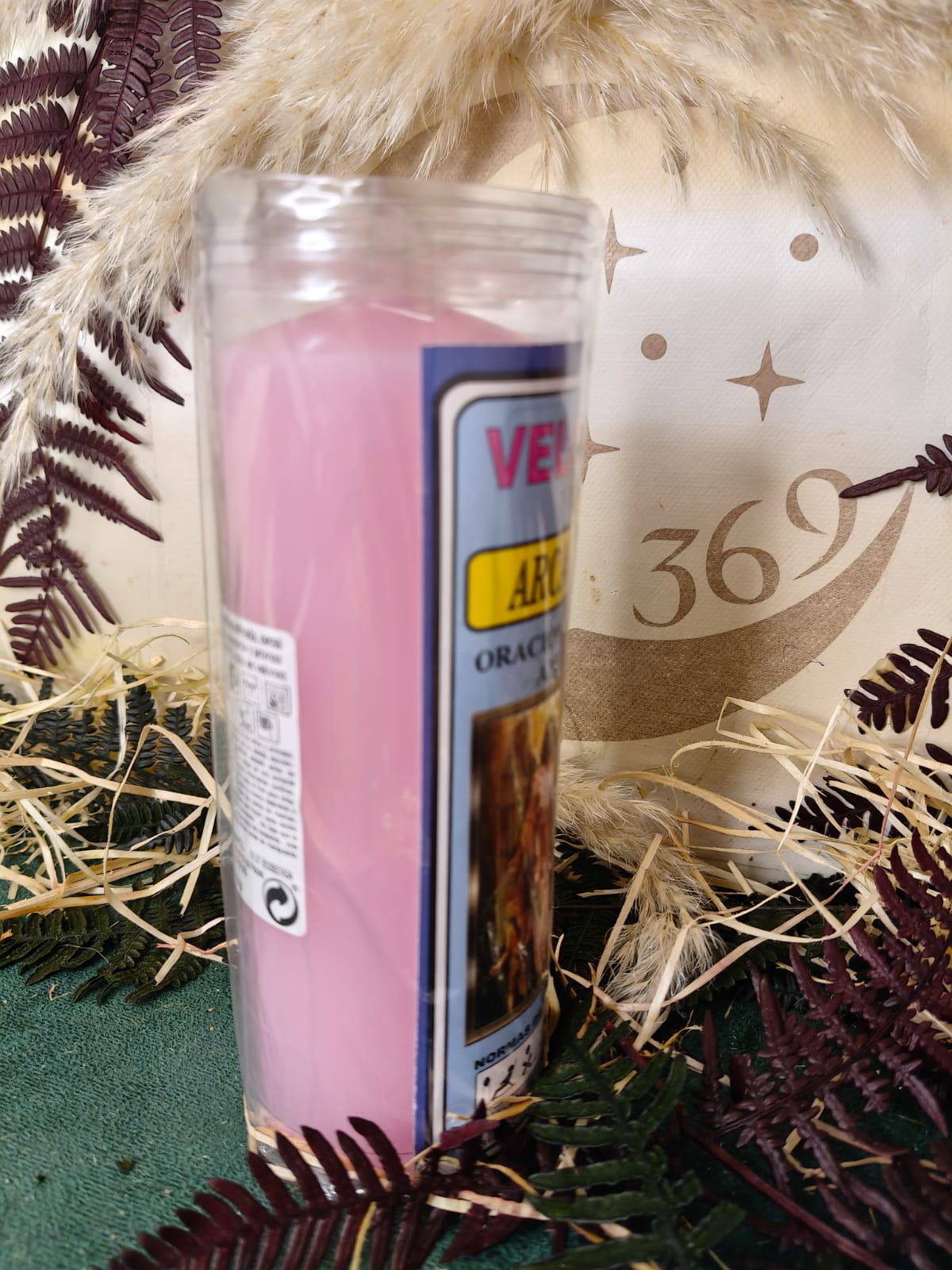 🔮 Velón de Petición Arcángel Chamuel con Oración y Aceite de Unción - Imagen 2