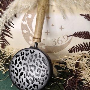 🔮 Quemador de Incienso Negro con Tapa