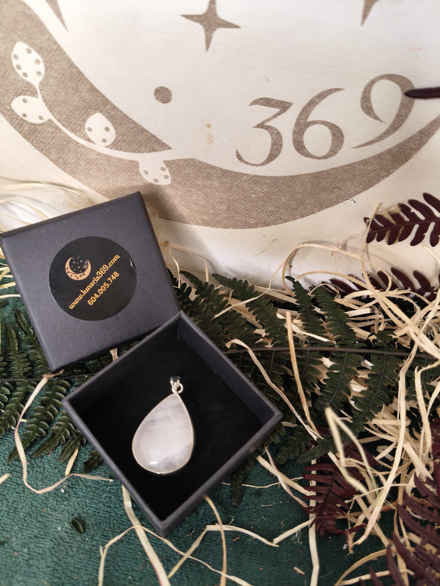 🔮 Colgante de Cuarzo Rosa con Baño de Plata