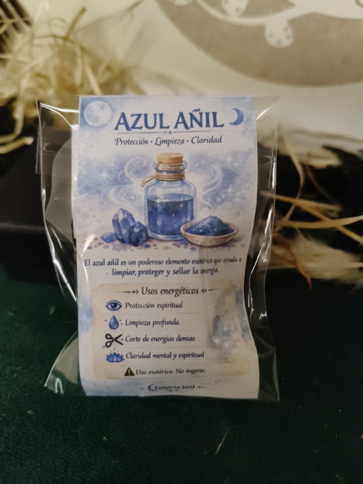 🔵 Azul Añil – Bloque de Protección (15 g aprox.) - Imagen 3