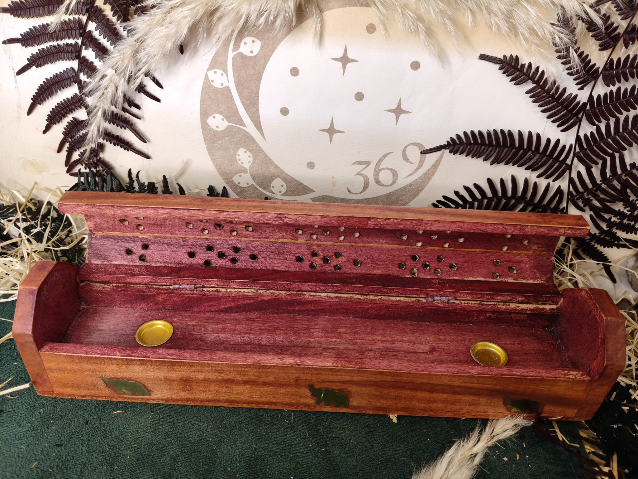 🌿 Portaincienso de Madera Tipo Caja - Imagen 3
