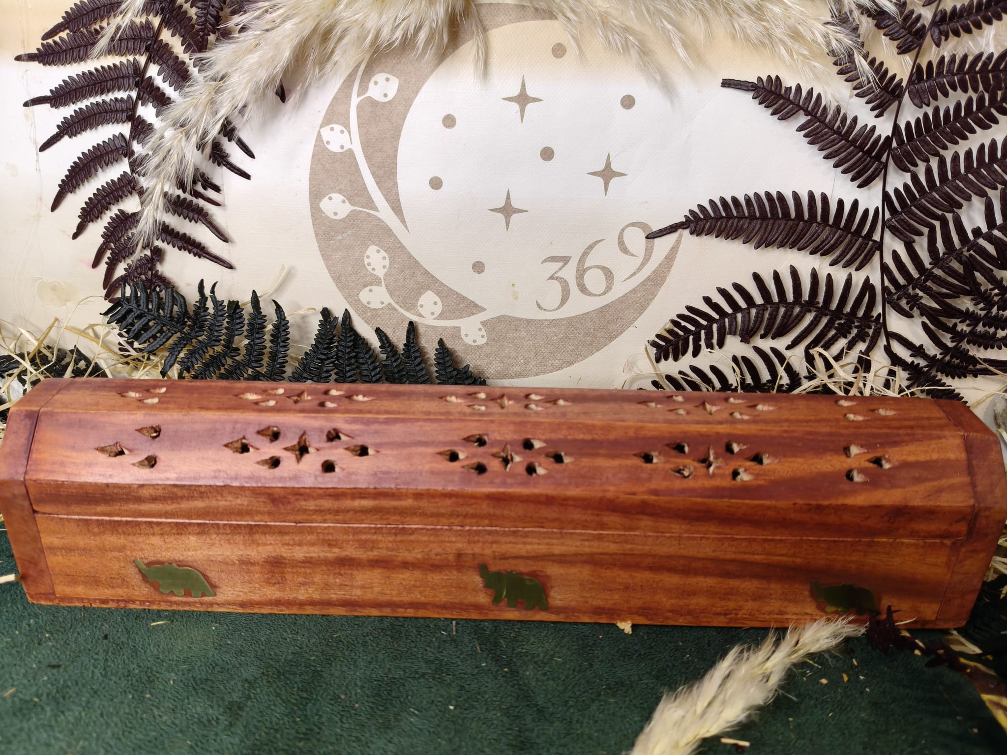 🌿 Portaincienso de Madera Tipo Caja