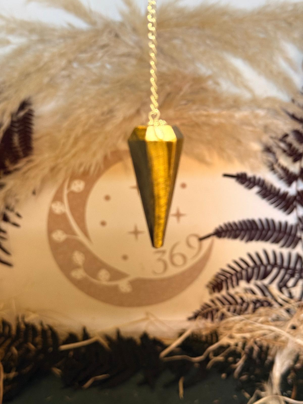 Péndulo facetado de Ojo de Tigre - Imagen 3