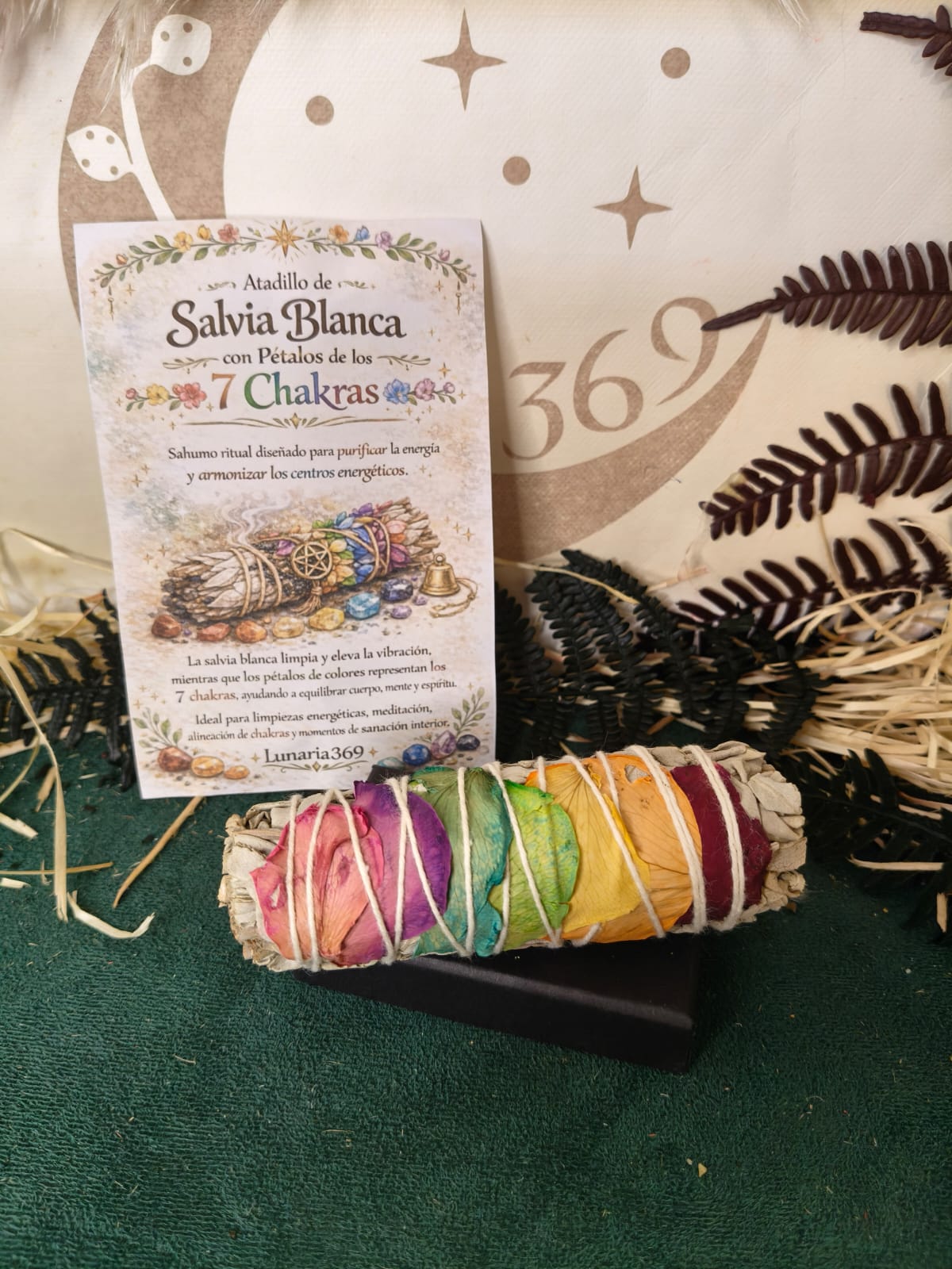 Atadillo Salvia Blanca con Chakras