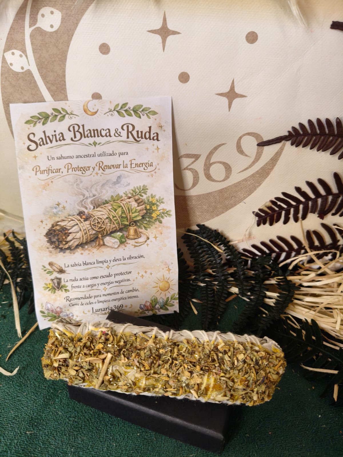 Atadillo Salvia Blanca con Ruda