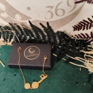 ✝ Pulsera San Benito y Llave de San Benito – Acero Inox Dorado (Incluye Guía de Activación)