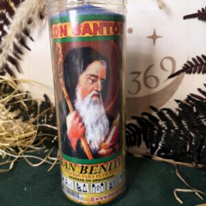 🔮 Velón San Benito con Oración – Protección y Defensa Espiritual 🛡️🔥